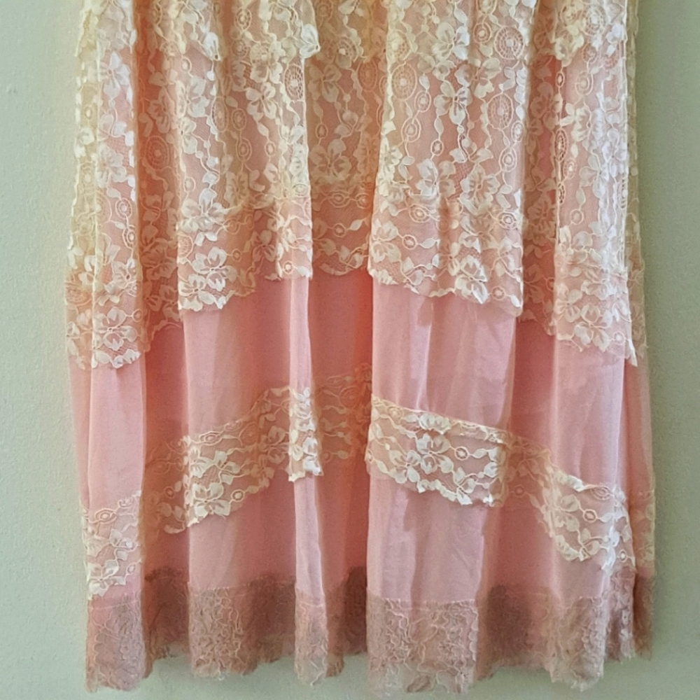 Misslook Pink Lace Dress Size 3XL Midi Dress - Picture 2 of 4